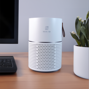 Portable purifier in use